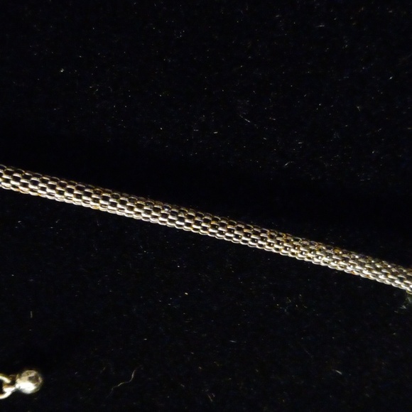 Mesh tube chain necklace. Christmas joy pendants. 33 charms n beads. 16+2" long - Picture 3 of 4